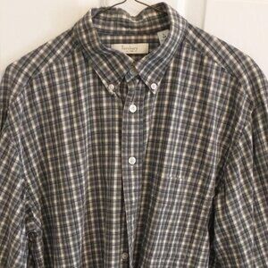 Turnbury Long Sleeve Button Down Men's Shirt, Large, Plaid